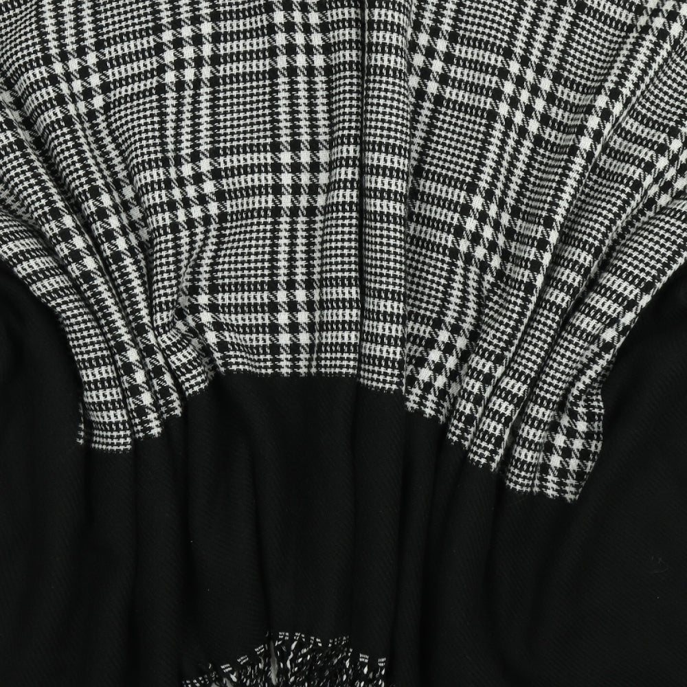 Lipsy Womens Black Check Knit Cape Jumper One Size