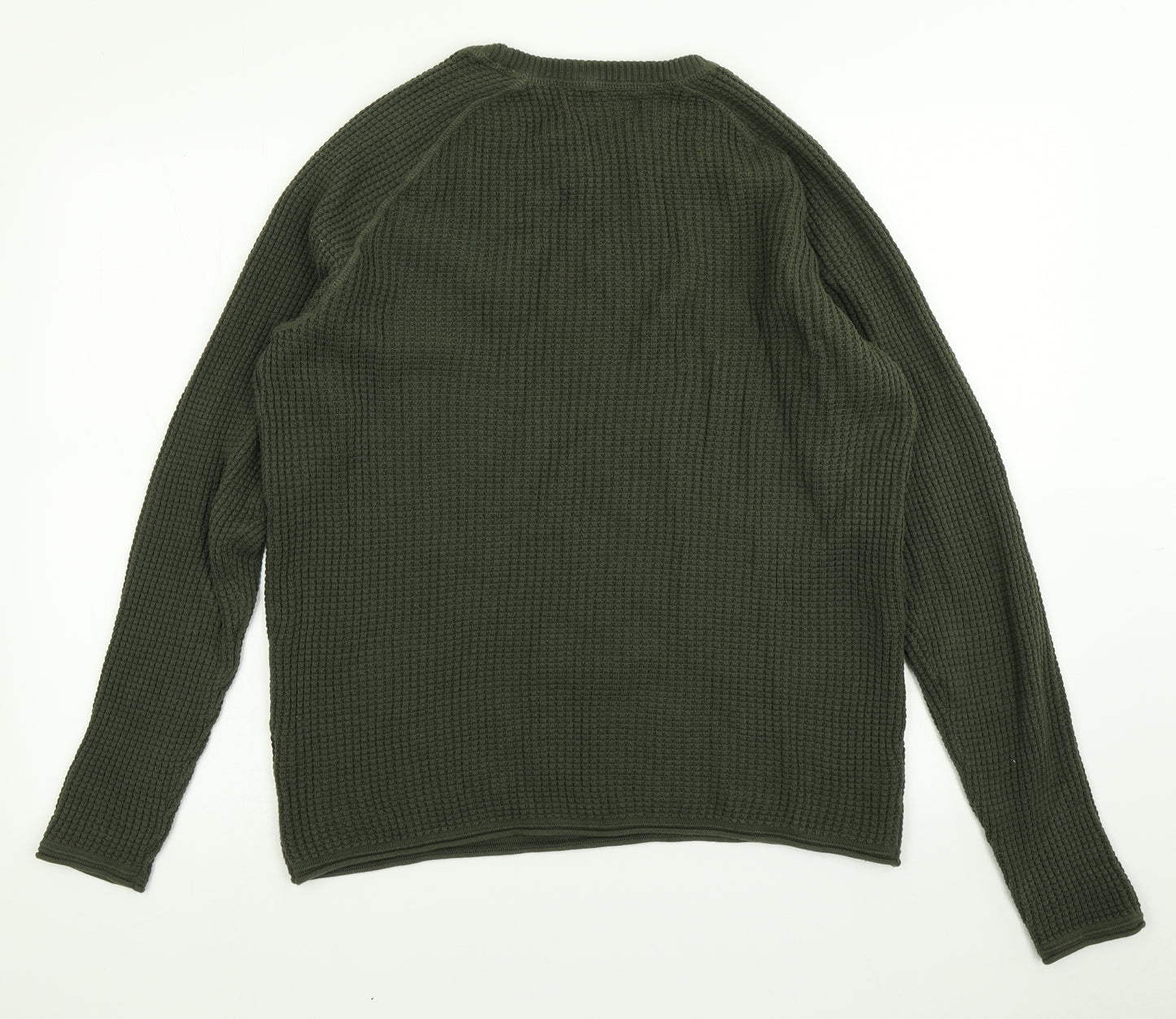 Primark Mens Green  Knit Pullover Jumper Size M