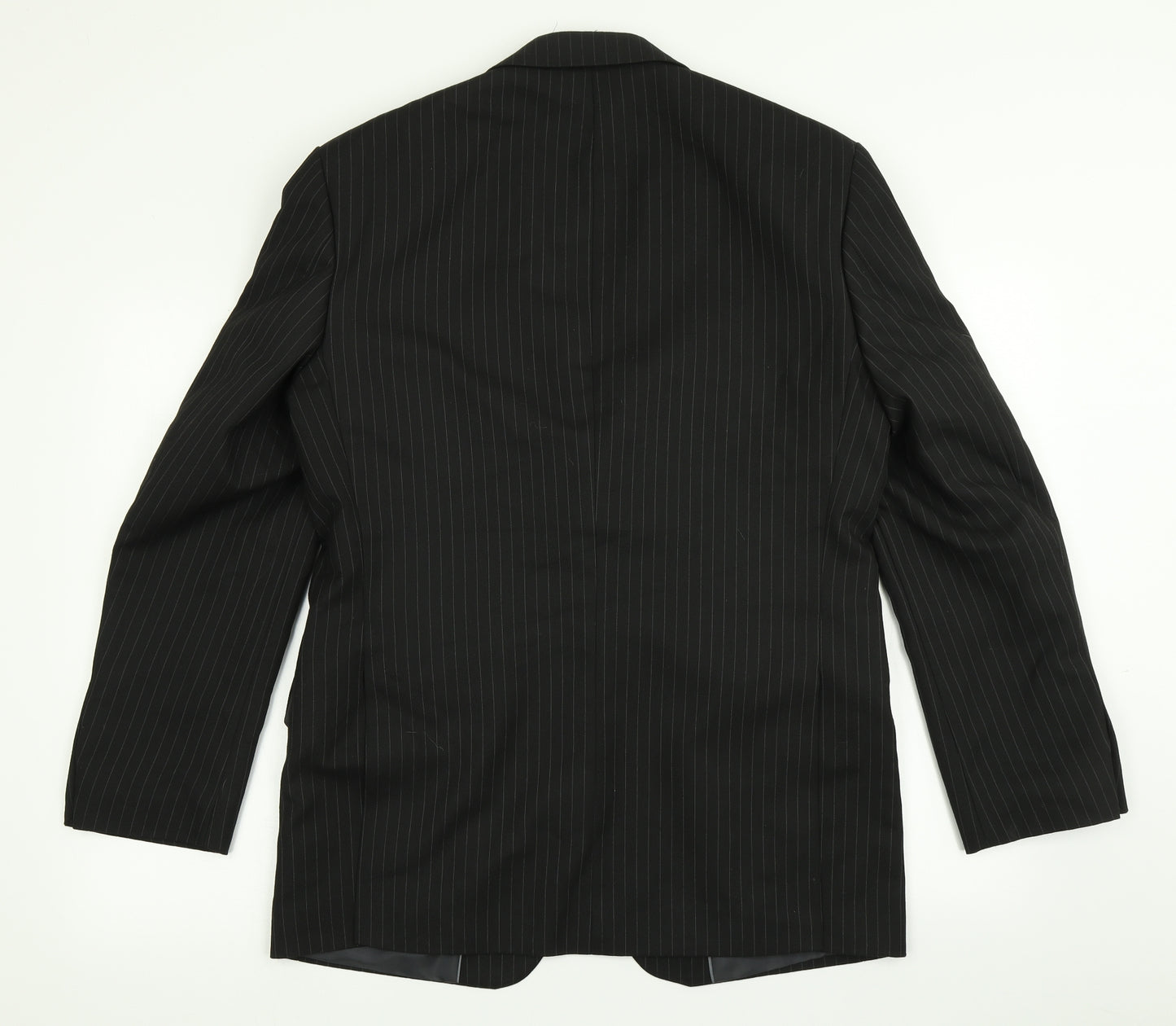 Impressions Mens Black Striped  Jacket Blazer Size 38