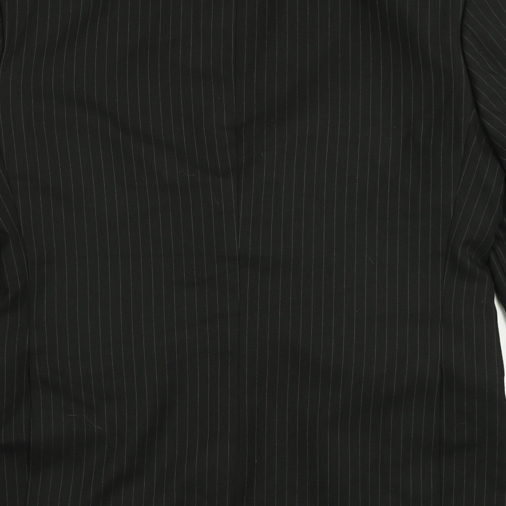 Impressions Mens Black Striped  Jacket Blazer Size 38