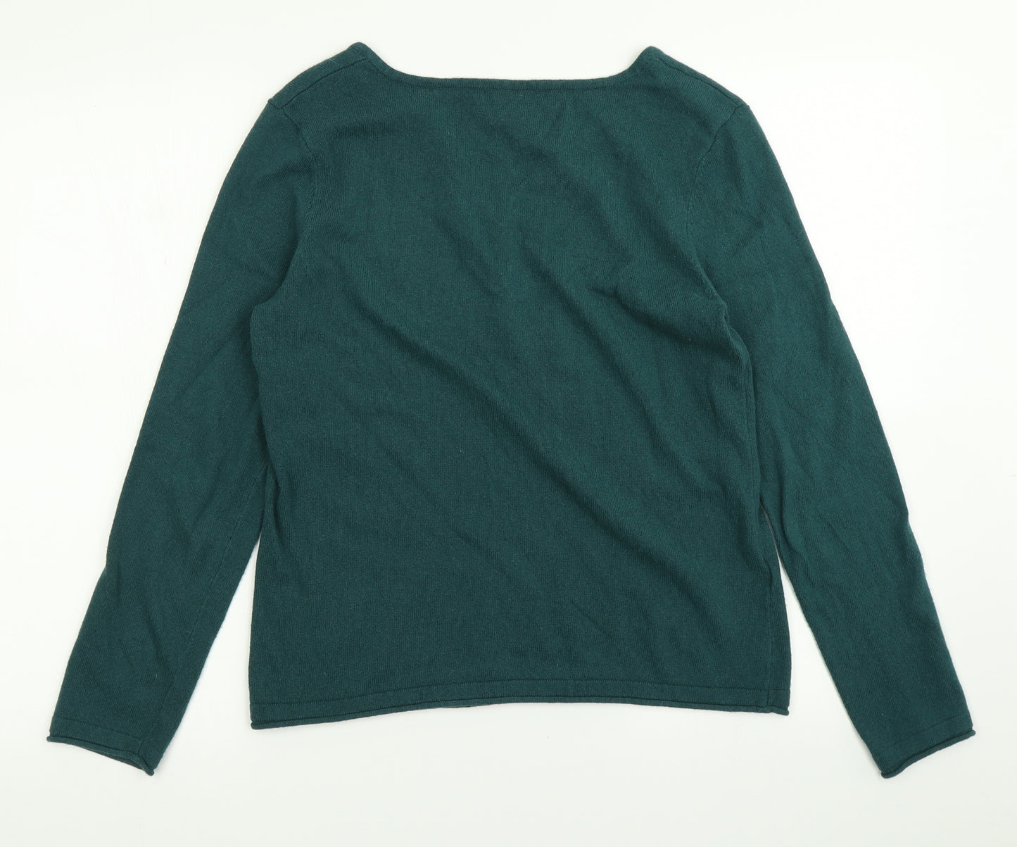 Laura Ashley Womens Green  Knit Pullover Jumper Size 12