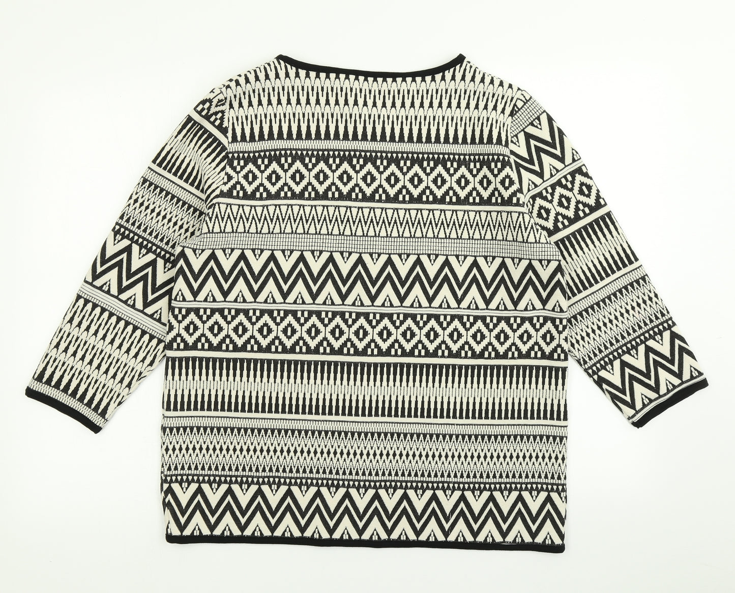 F&F Womens Beige Geometric  Jacket Blazer Size 12