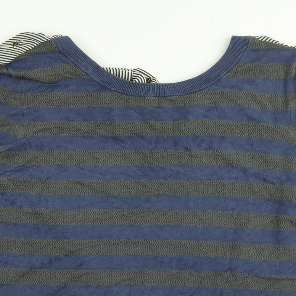 NEXT Womens Blue Striped Knit Pullover Jumper Size 20