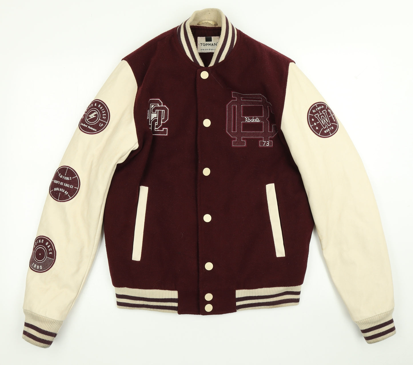 Topman Mens Red   Varsity Jacket Jacket Size XS