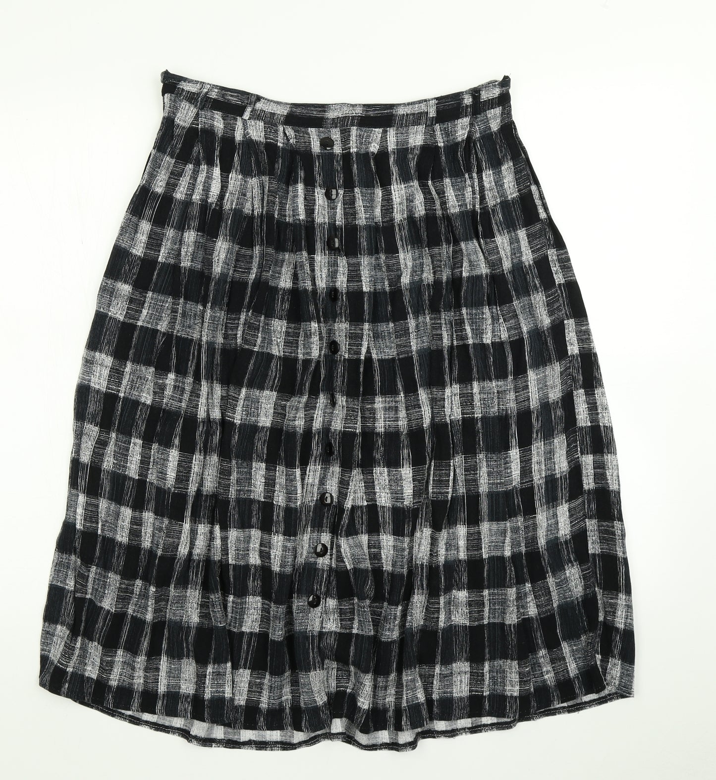 Bonmarc Womens Black Check  A-Line Skirt Size 16