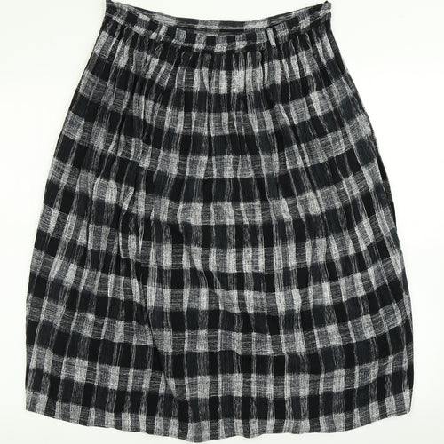 Bonmarc Womens Black Check  A-Line Skirt Size 16