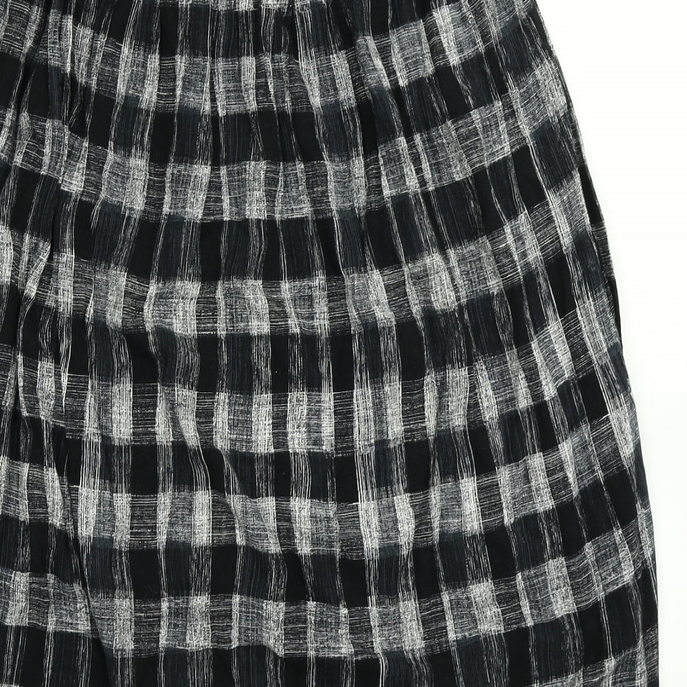 Bonmarc Womens Black Check  A-Line Skirt Size 16