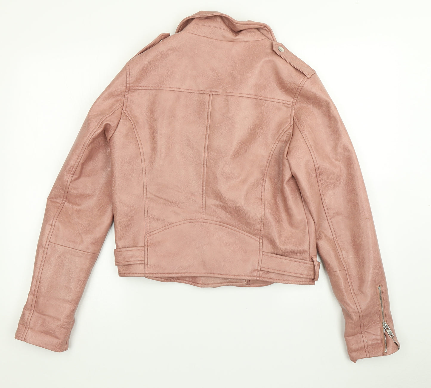 Bershka Womens Pink   Biker Jacket Size L