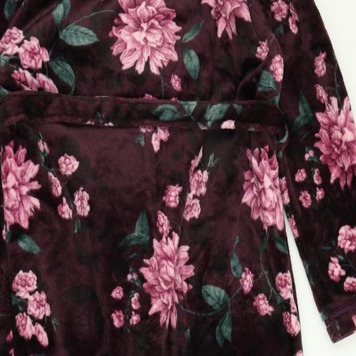 F&F Womens Purple Floral  Top Robe Size L