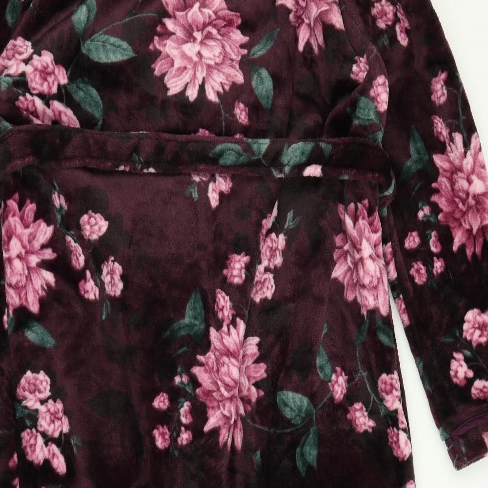 F&F Womens Purple Floral  Top Robe Size L