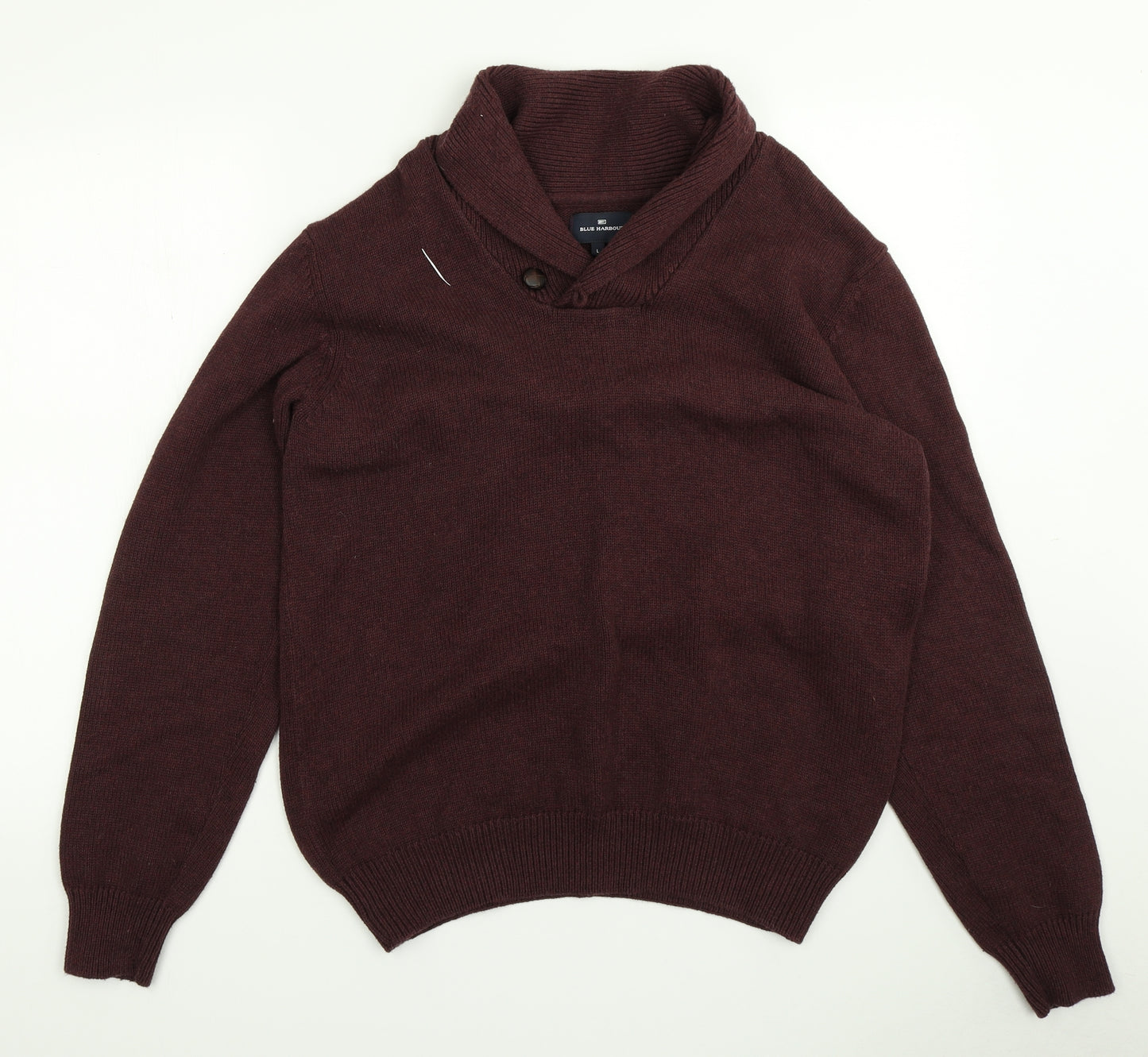 Blue Harbour Mens Purple  Knit Pullover Jumper Size L