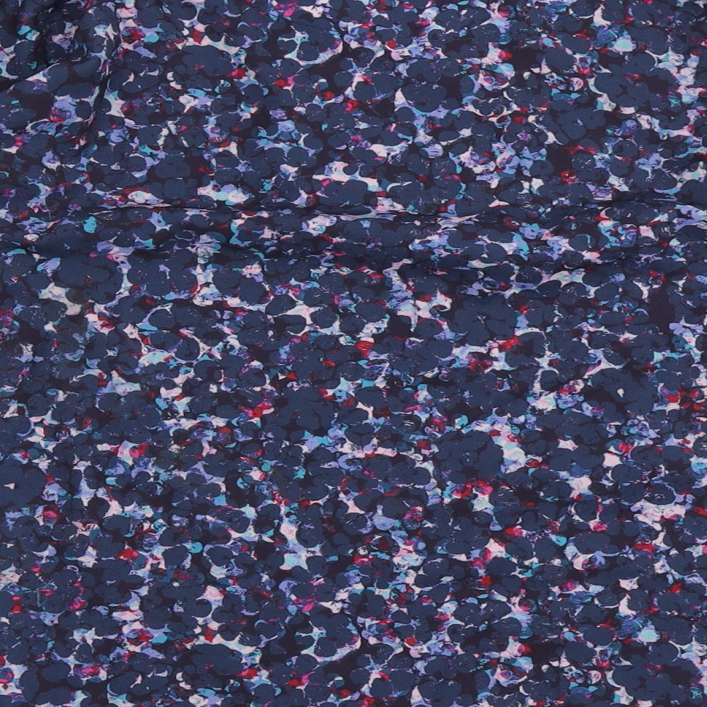 Monsoon Womens Blue Floral  Basic T-Shirt Size 14