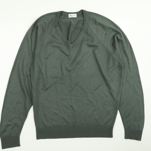BHS Mens Green  Knit Pullover Jumper Size S