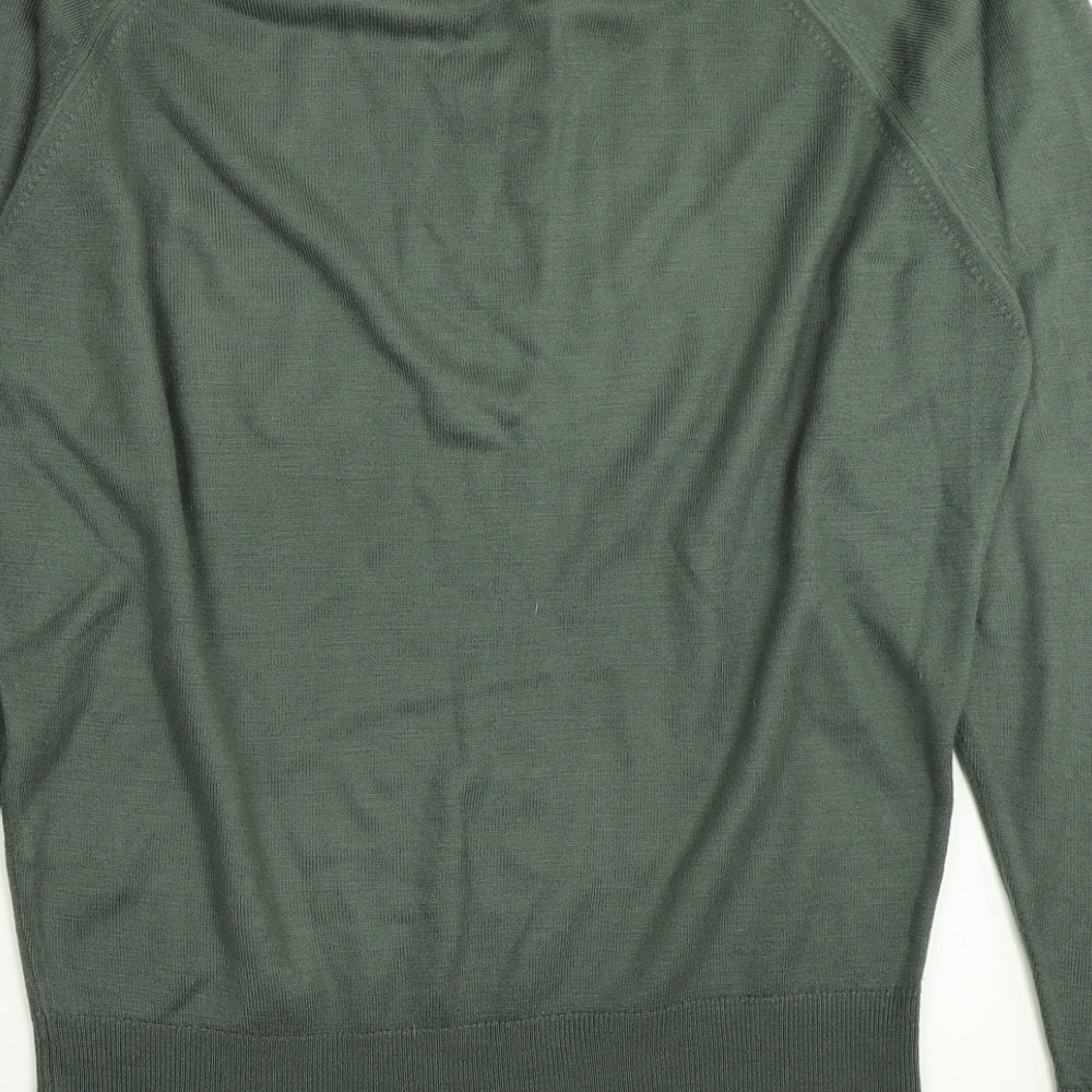 BHS Mens Green  Knit Pullover Jumper Size S