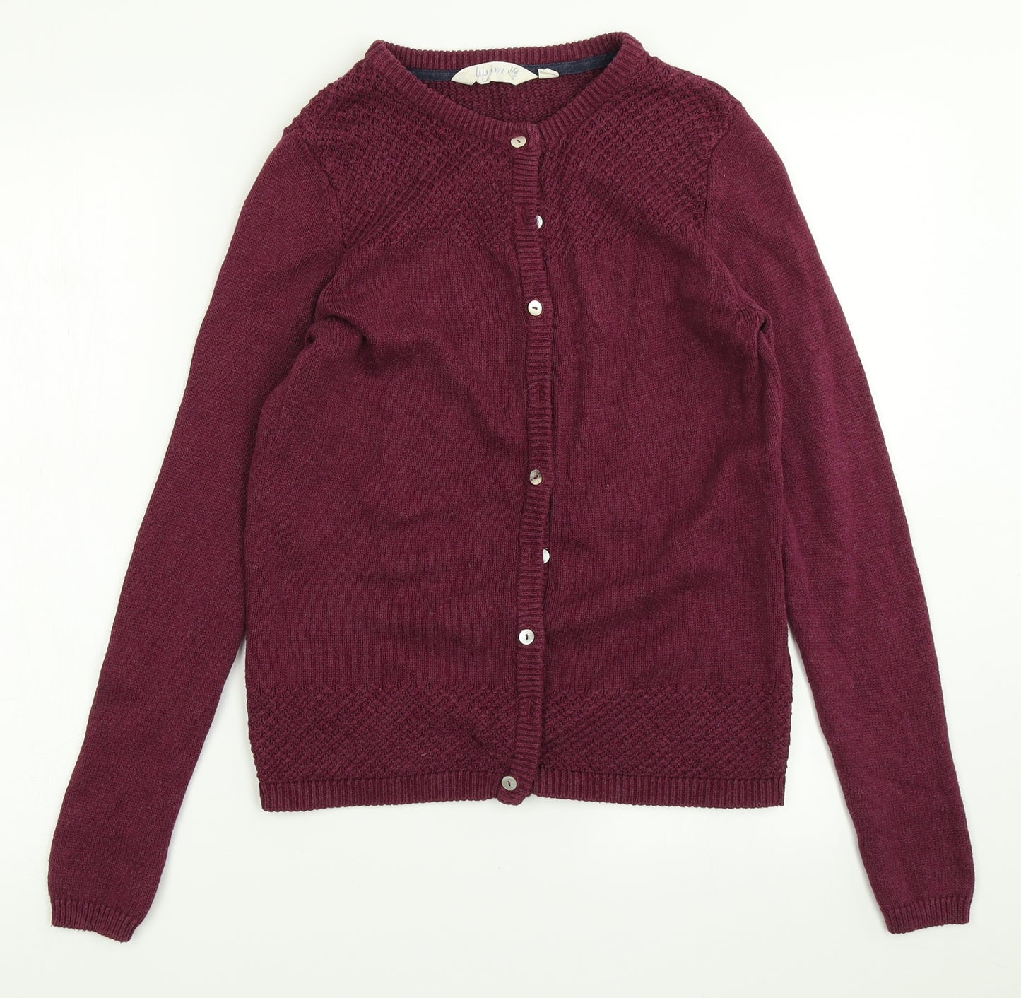 Lily & Me Womens Purple  Knit Cardigan Jumper Size 10