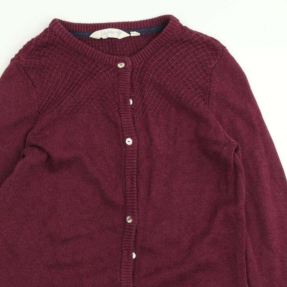 Lily & Me Womens Purple  Knit Cardigan Jumper Size 10