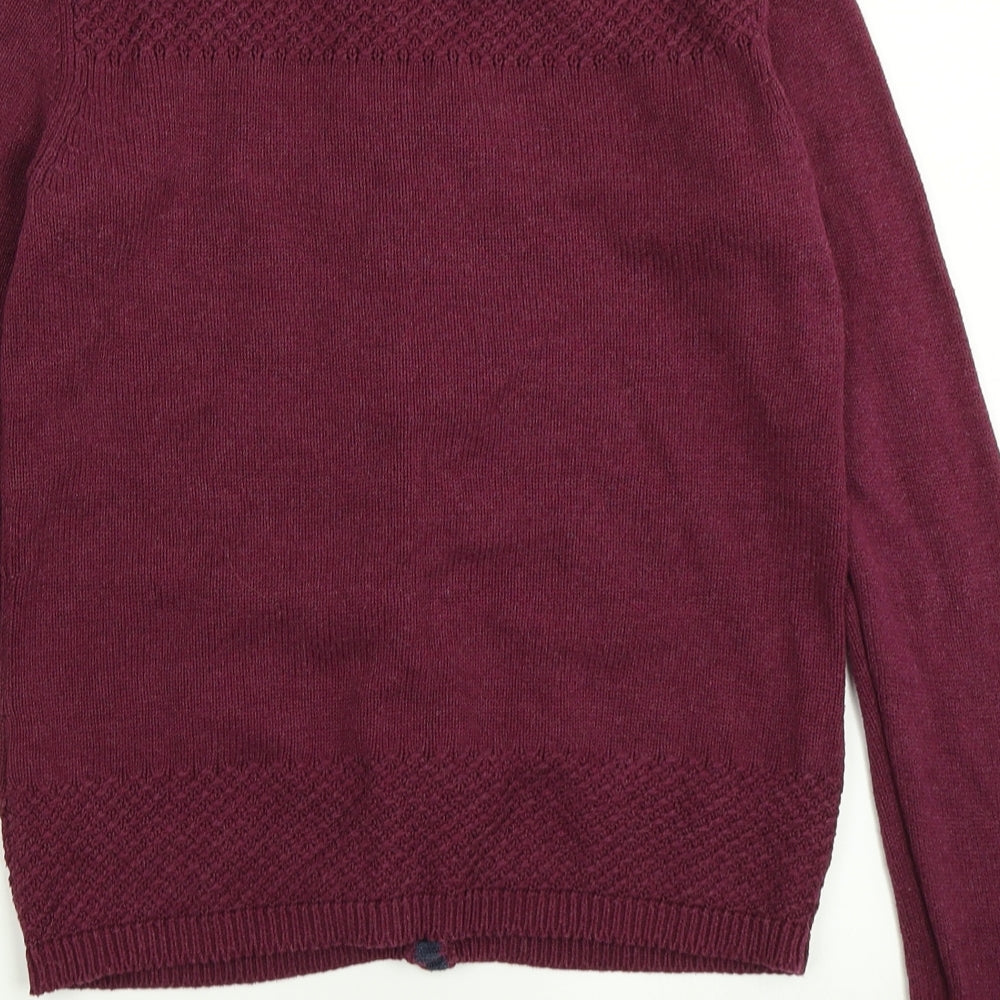 Lily & Me Womens Purple  Knit Cardigan Jumper Size 10