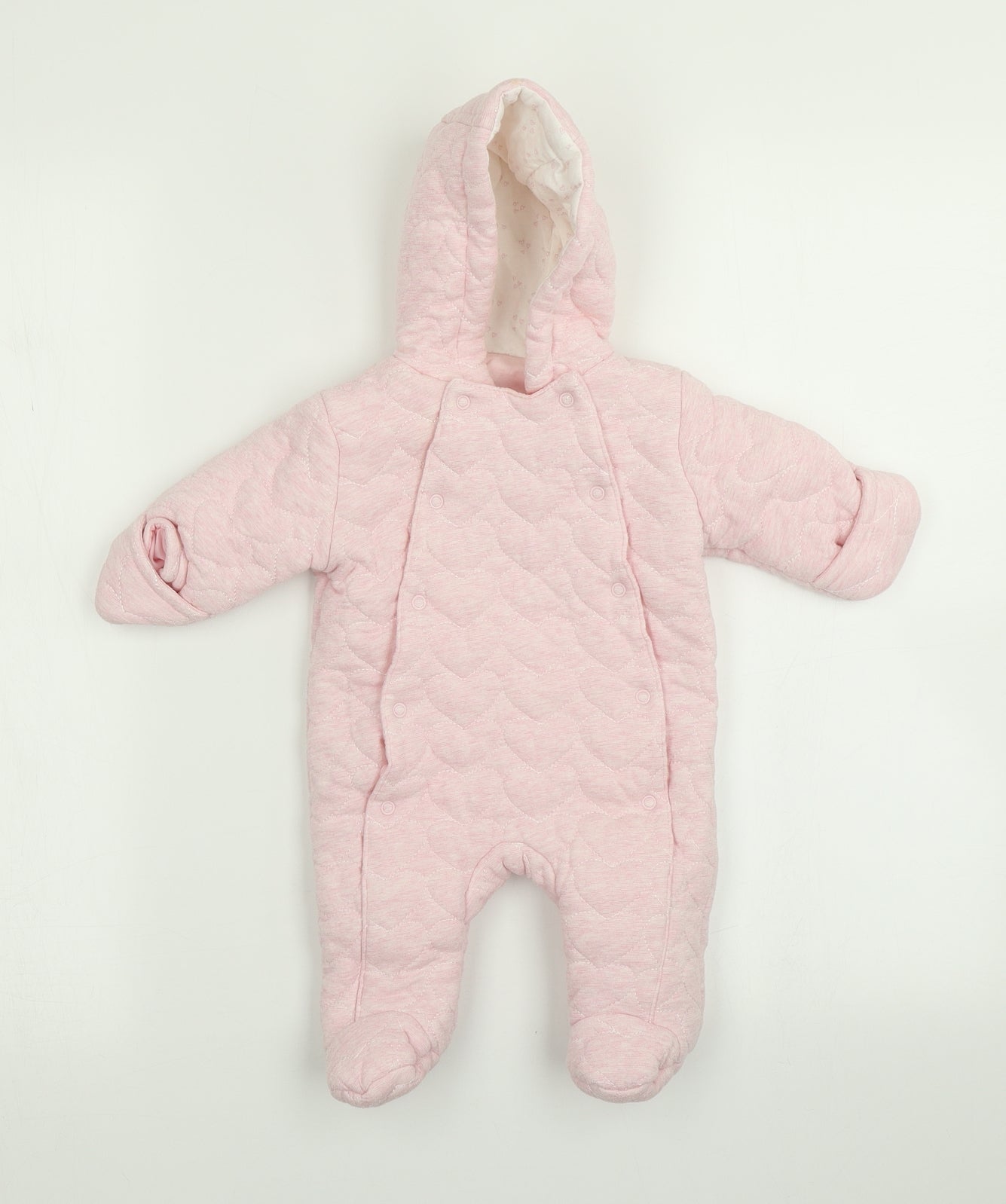 George Girls Pink   Anorak Snowsuit Size 0-3 Months