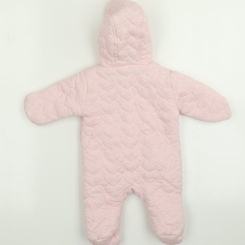 George Girls Pink   Anorak Snowsuit Size 0-3 Months