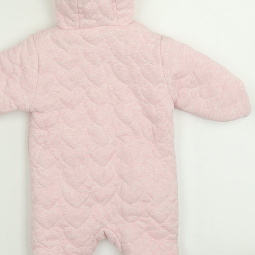 George Girls Pink   Anorak Snowsuit Size 0-3 Months