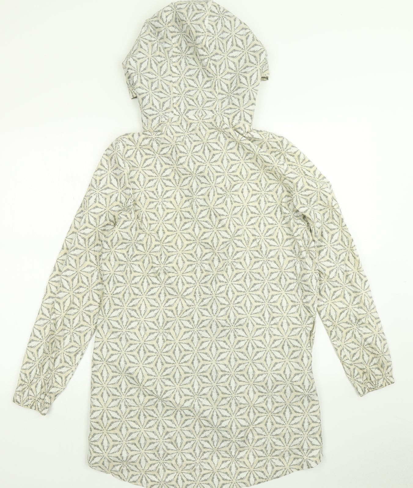 M&S Womens White Floral  Rain Coat Coat Size S