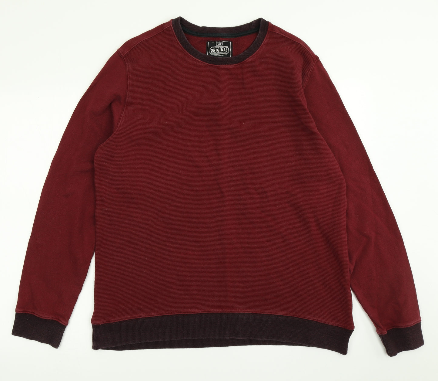 F&F Mens Red   Pullover Sweatshirt Size L
