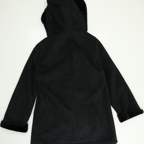 Roman Womens Black   Overcoat Coat Size S