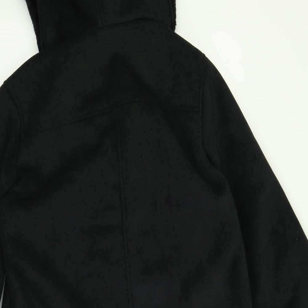 Roman Womens Black   Overcoat Coat Size S