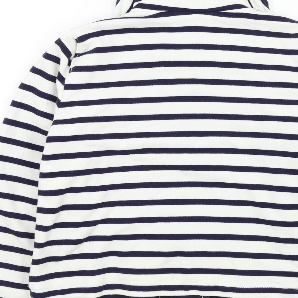 Gap Girls White Striped  Jacket  Size 10-11 Years