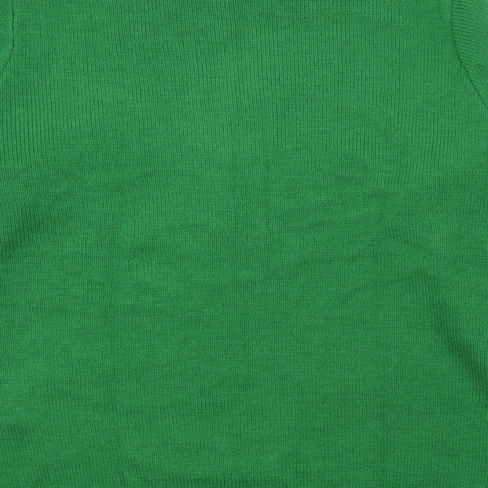 Have a jolly christmas Mens Green Geometric  Pullover Jumper Size L  - Christmas Jumper