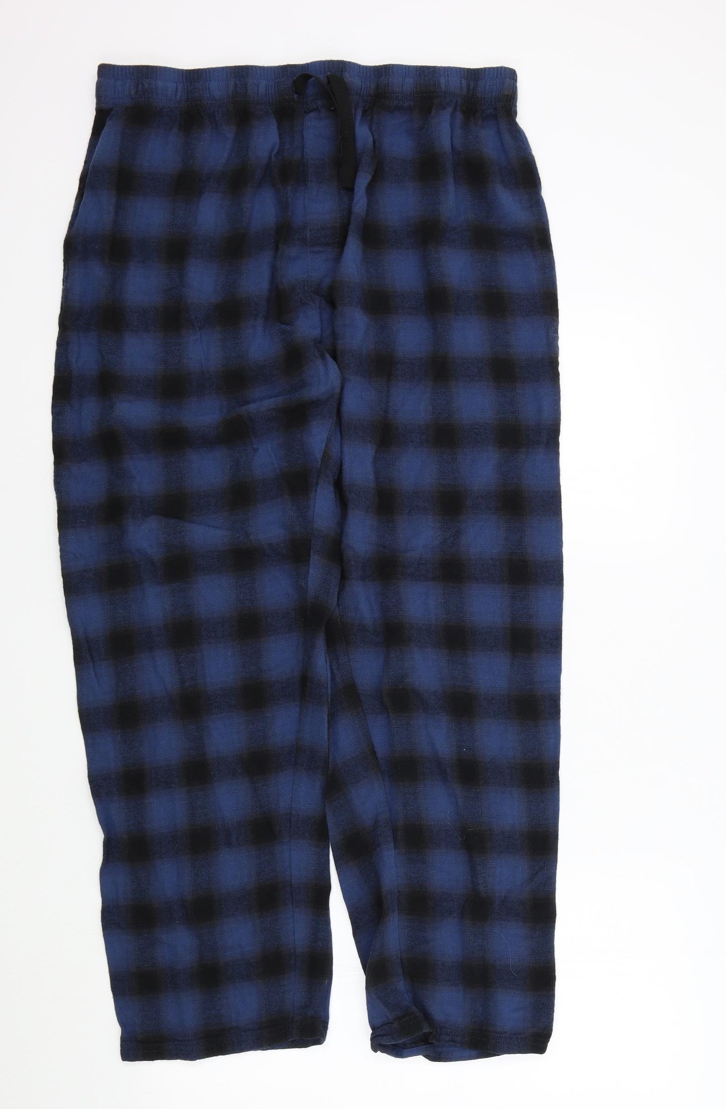 George Mens Blue Check   Pyjama Pants Size XL