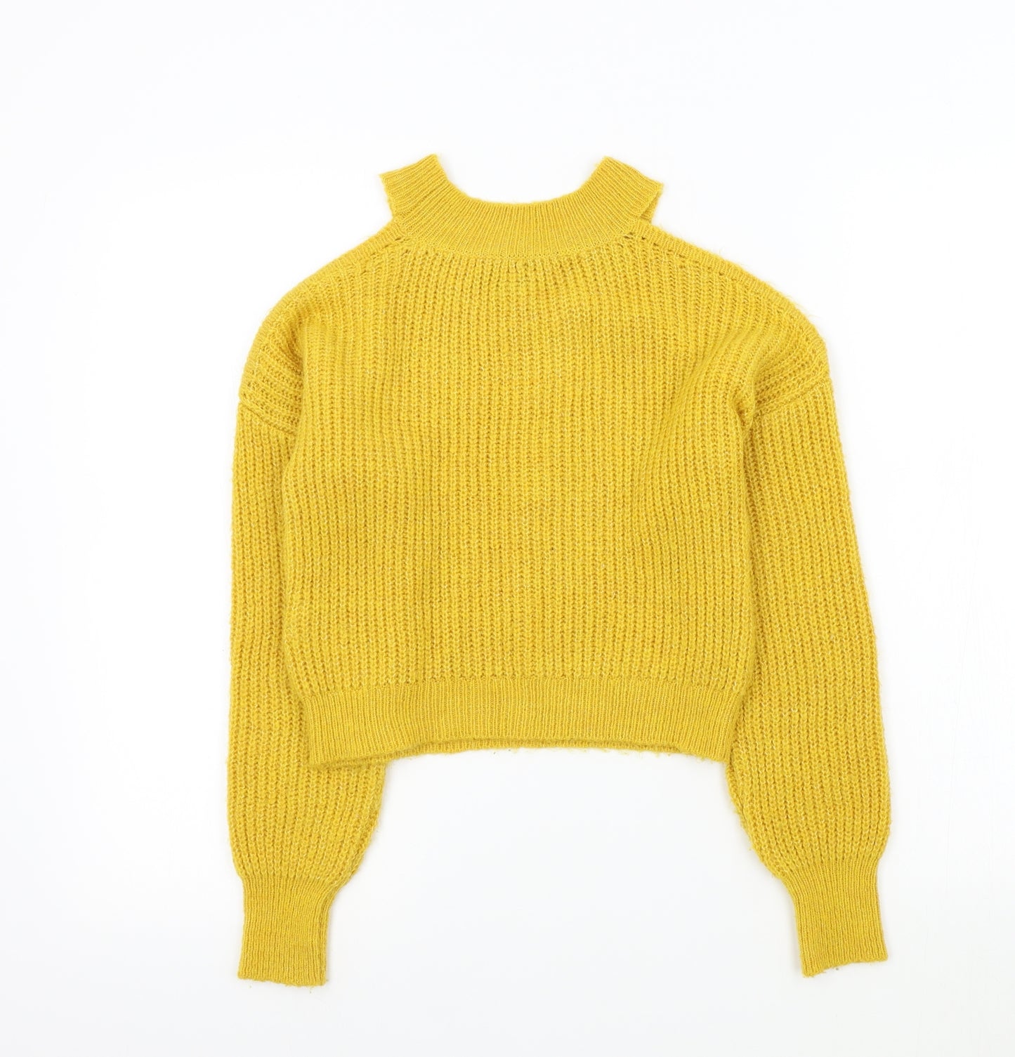 New Look Girls Yellow Colourblock  Pullover Jumper Size 10-11 Years