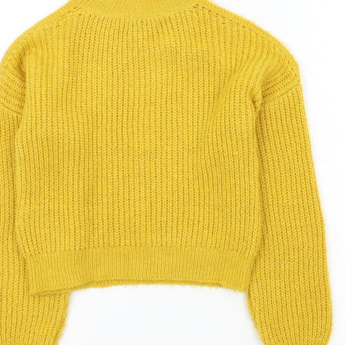 New Look Girls Yellow Colourblock  Pullover Jumper Size 10-11 Years