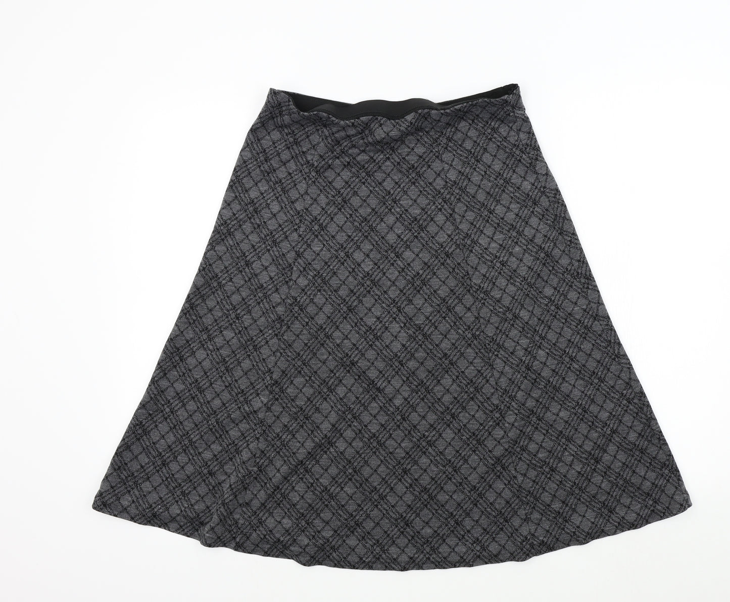 BM Womens Grey Geometric  Flare Skirt Size 14