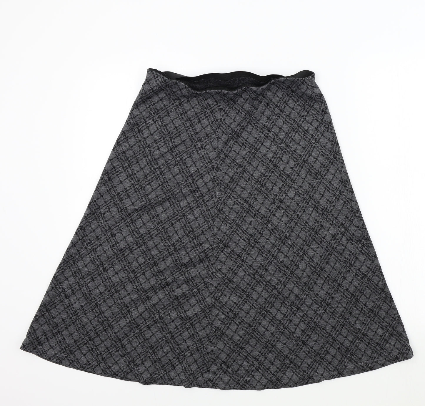 BM Womens Grey Geometric  Flare Skirt Size 14