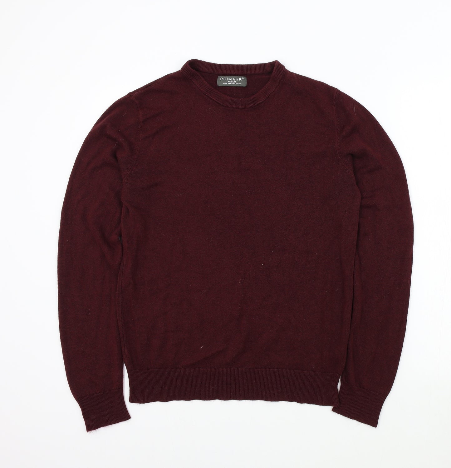Primark Mens Red   Henley Jumper Size M