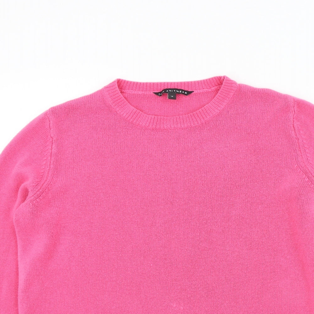 Love knitwear Womens Pink   Pullover Jumper Size 14