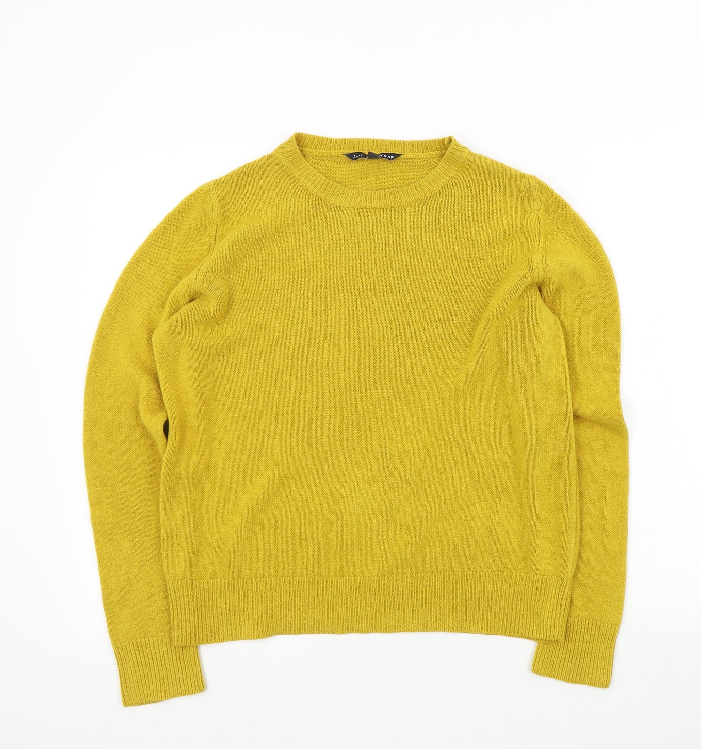 Love knitwear Womens Yellow   Pullover Jumper Size 14