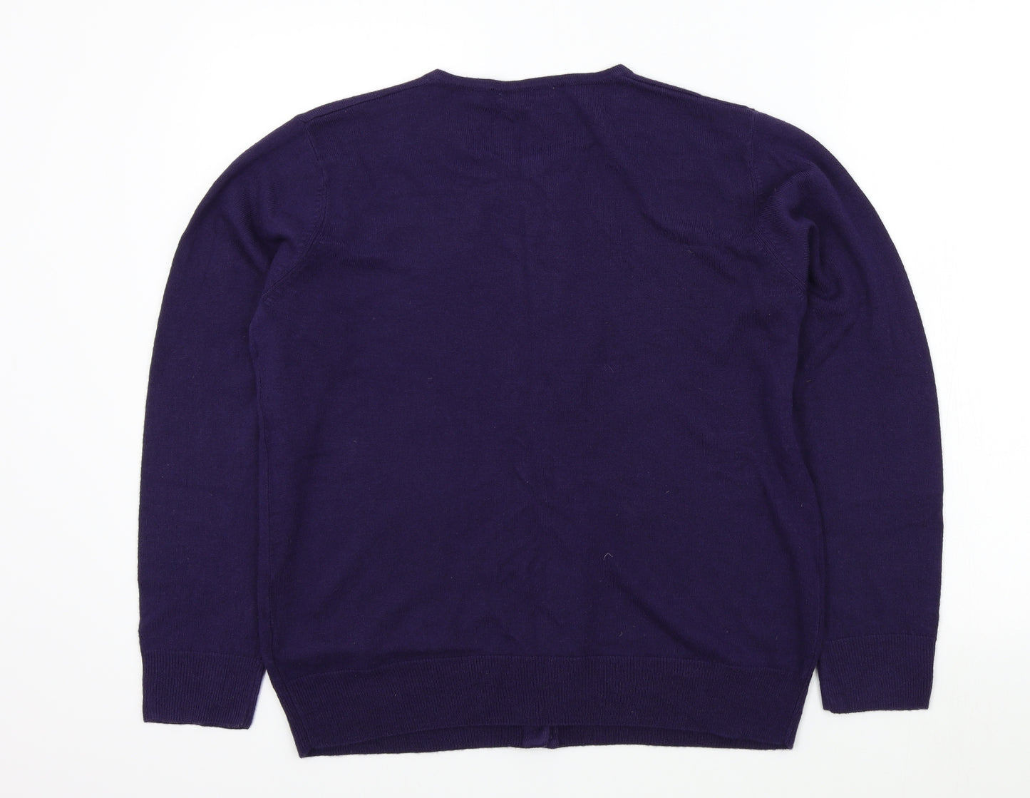 M&S Womens Blue   Cardigan Jumper Size 16