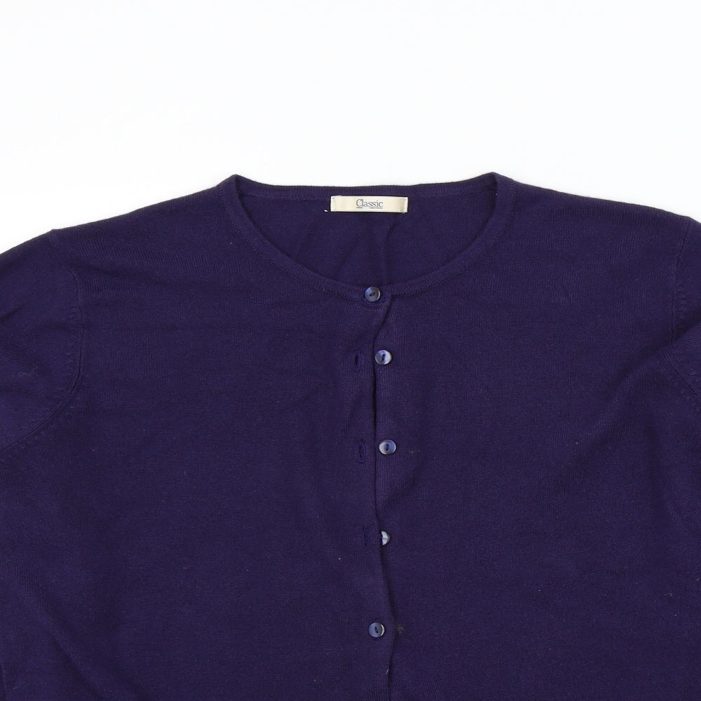 M&S Womens Blue   Cardigan Jumper Size 16