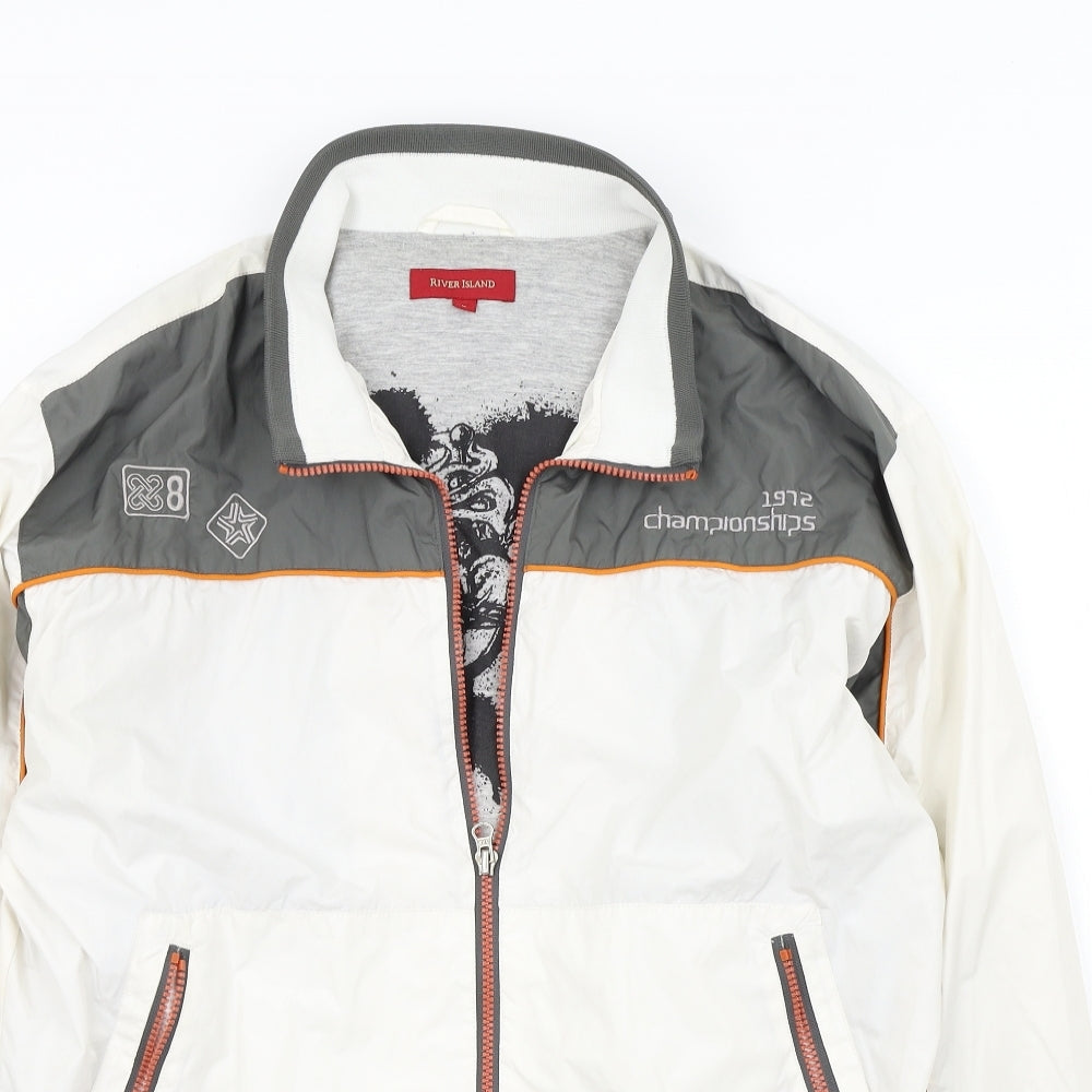 River Island Mens White   Jacket  Size L