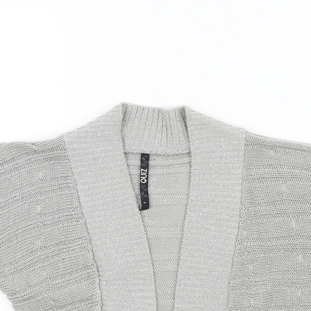 Quiz Womens Silver   Cardigan Jumper Size M