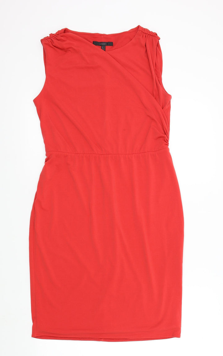 Coast Womens Orange Colourblock  A-Line  Size 12