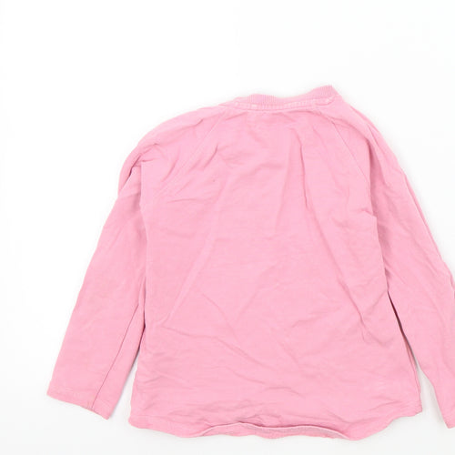 NEXT Girls Pink Colourblock  Pullover Jumper Size 5 Years