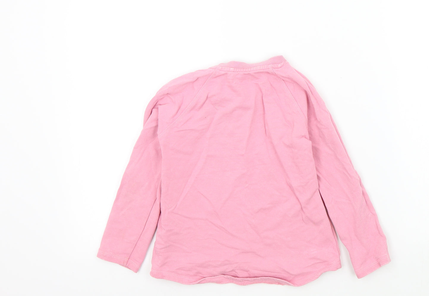NEXT Girls Pink Colourblock  Pullover Jumper Size 5 Years