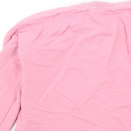 NEXT Girls Pink Colourblock  Pullover Jumper Size 5 Years