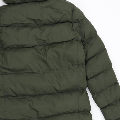 Board Angels Girls Green Colourblock  Overcoat Coat Size 11-12 Years