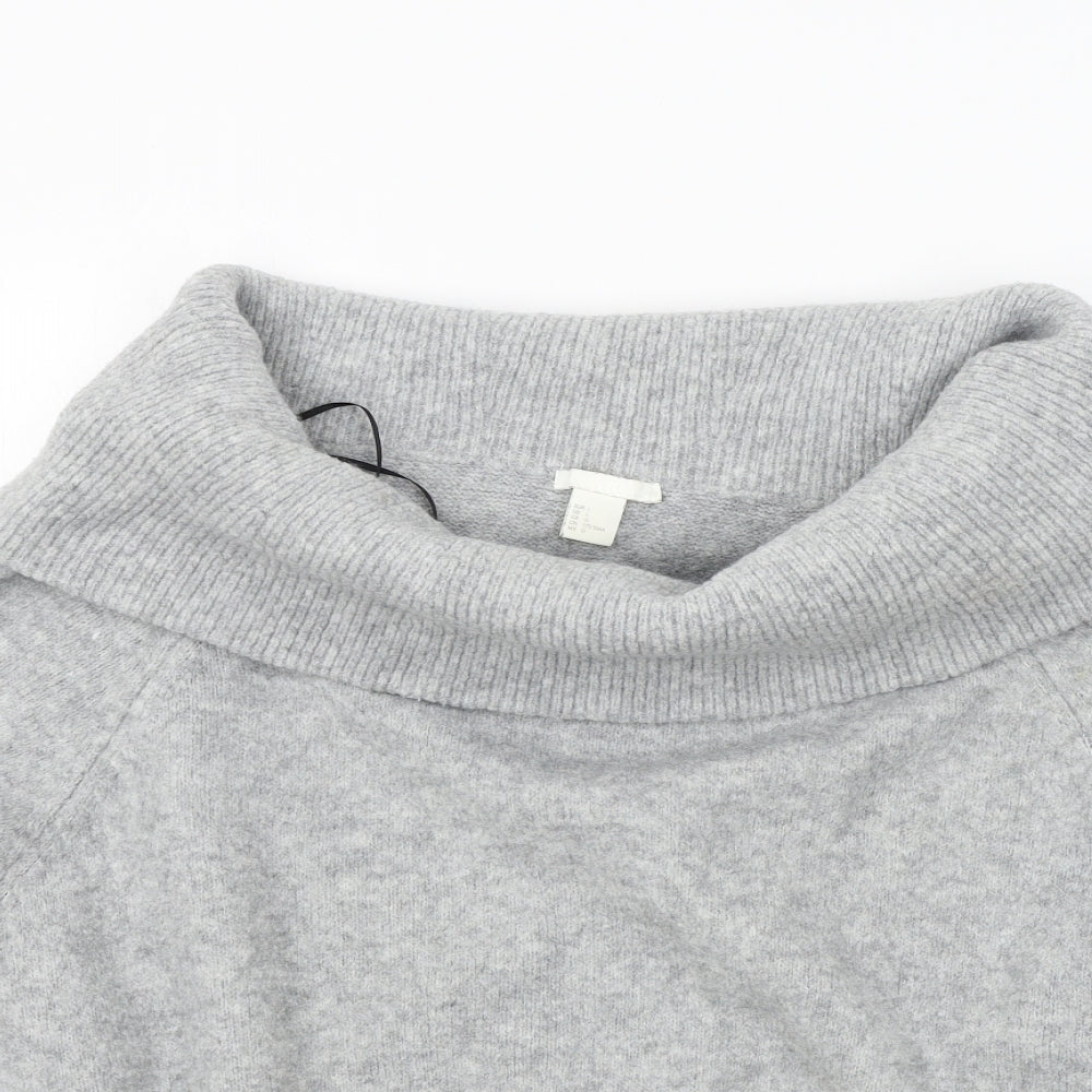 H&M Womens Grey   Pullover Jumper Size L