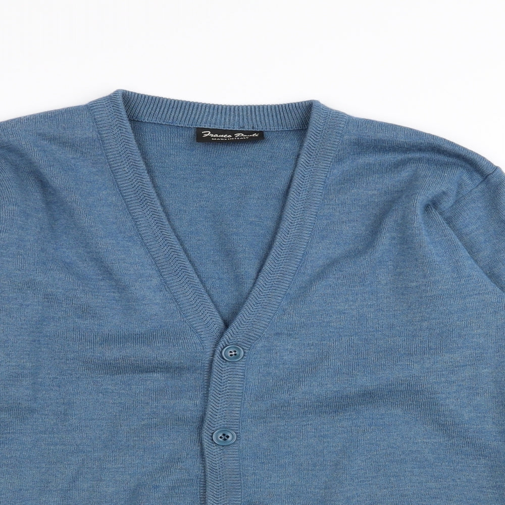 Franco Pouti Mens Blue   Cardigan Jumper Size S