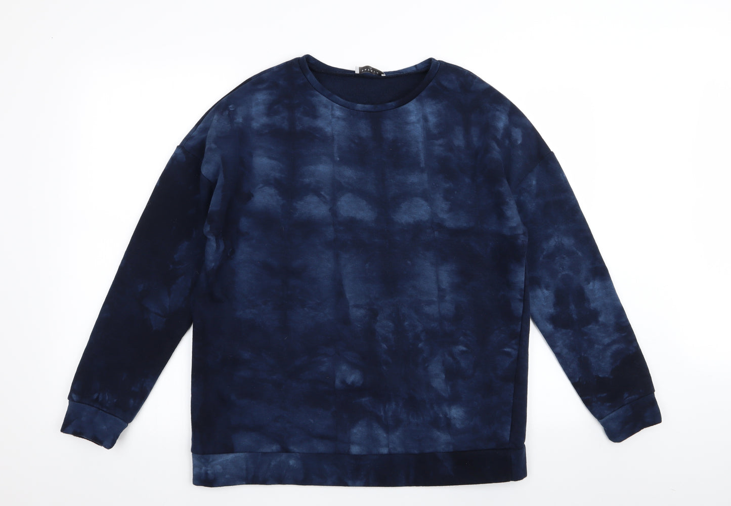 Papaya Womens Blue Geometric  Pullover Jumper Size 12